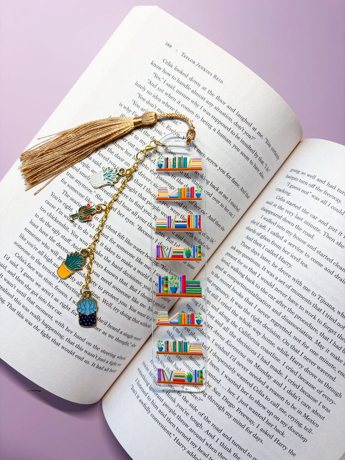 Book Lovers Bookcase Acrylic Bookmark