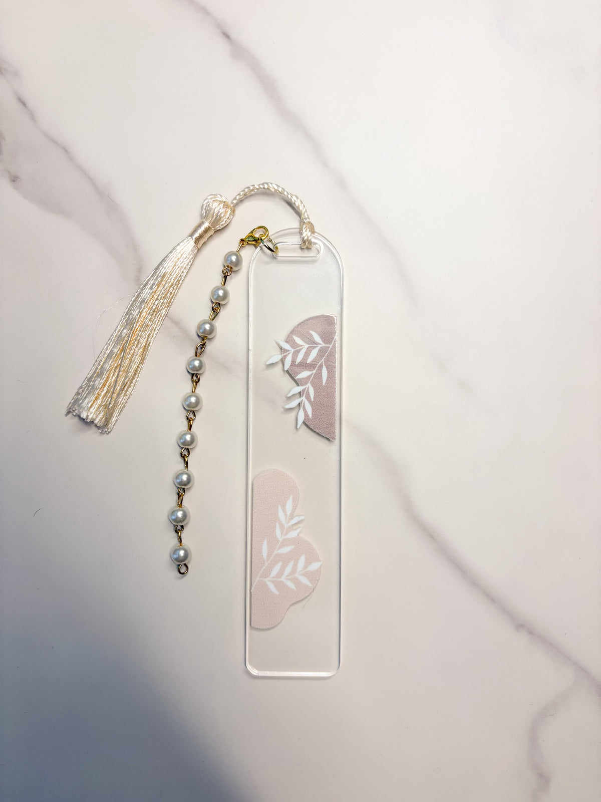 Elegant Leafy Acrylic Bookmark