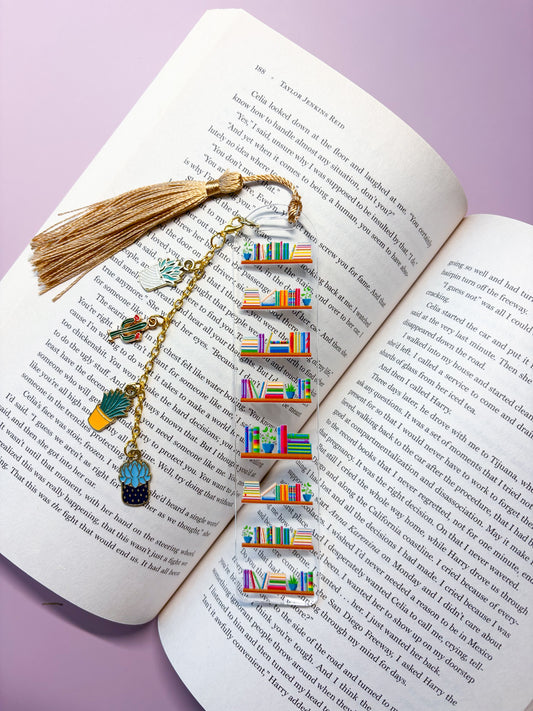 Book Lovers Bookcase Acrylic Bookmark
