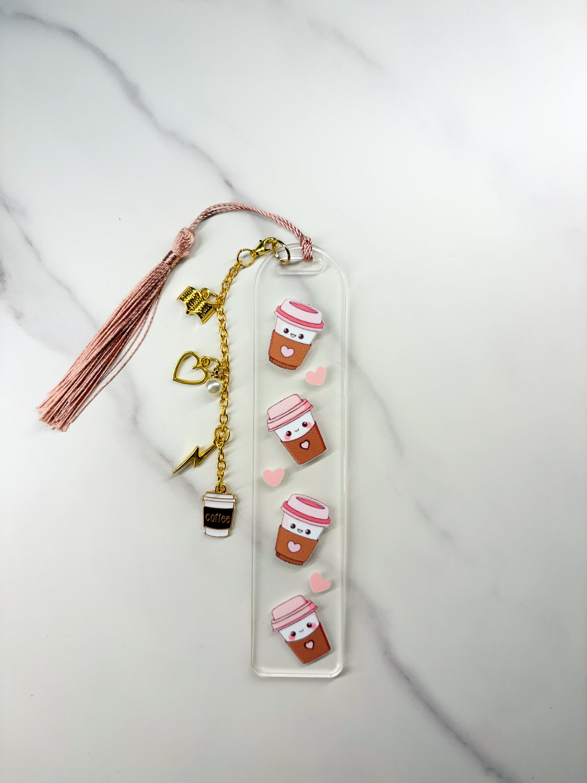 Cute Coffee Acrylic Bookmark