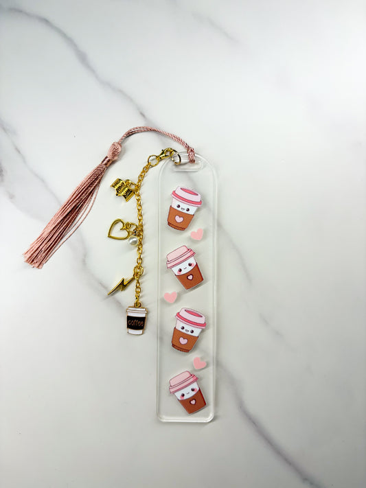Cute Coffee Acrylic Bookmark