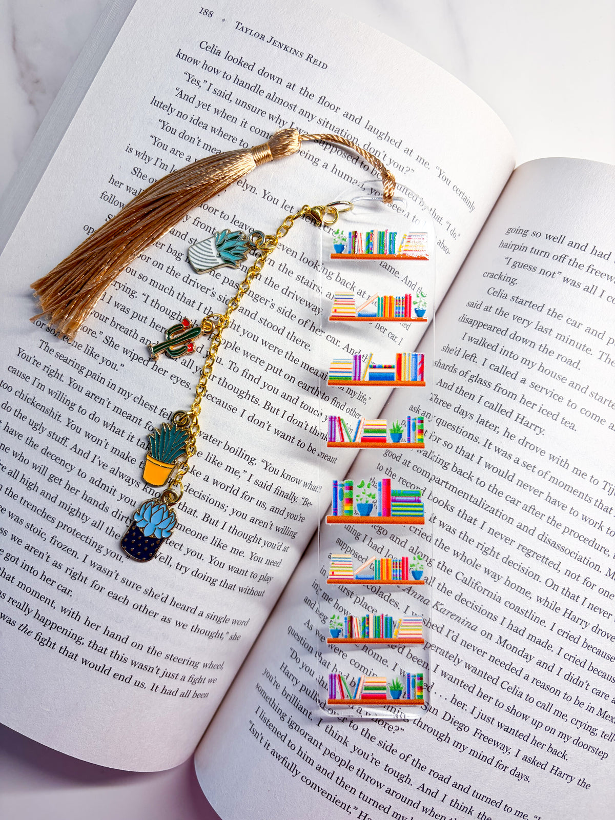 Book Lovers Bookcase Acrylic Bookmark