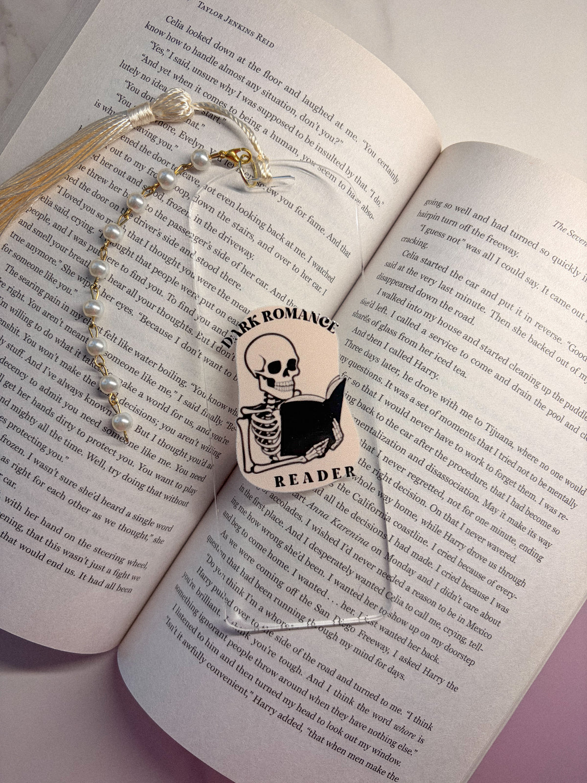 Dark Romance Reader Acrylic Bookmark